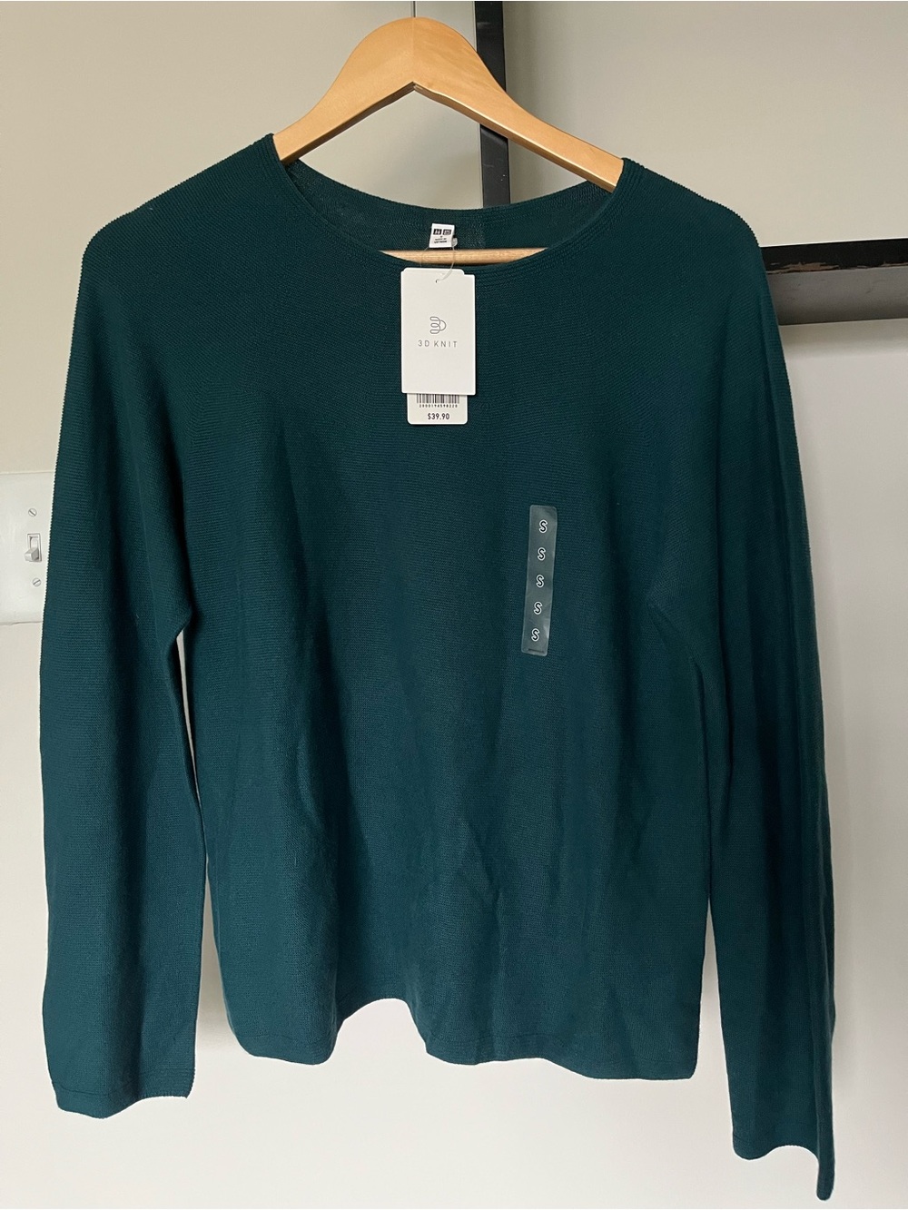 NWT Uniqlo Women's cotton Crewneck Sweater in Deep Teal